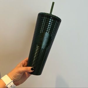 Starbucks Venti Green Grid Tumbler Cup - NWT!